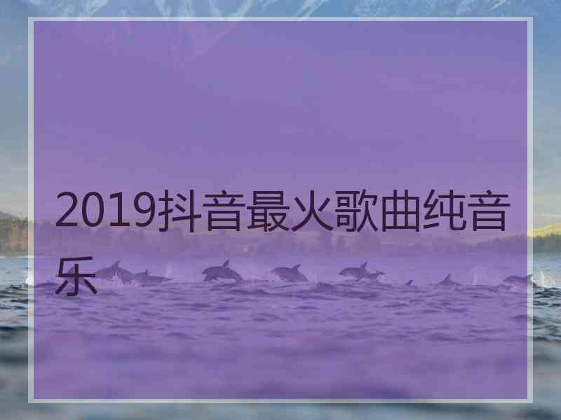 2019抖音最火歌曲纯音乐