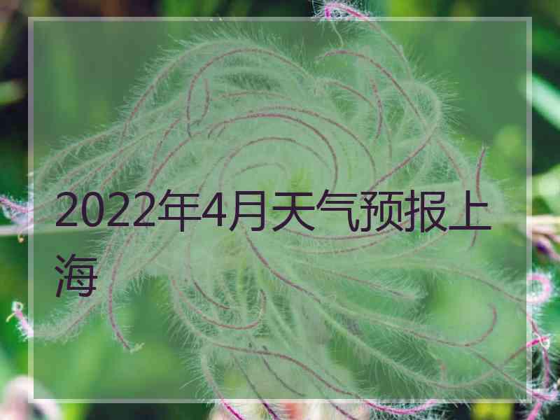 2022年4月天气预报上海