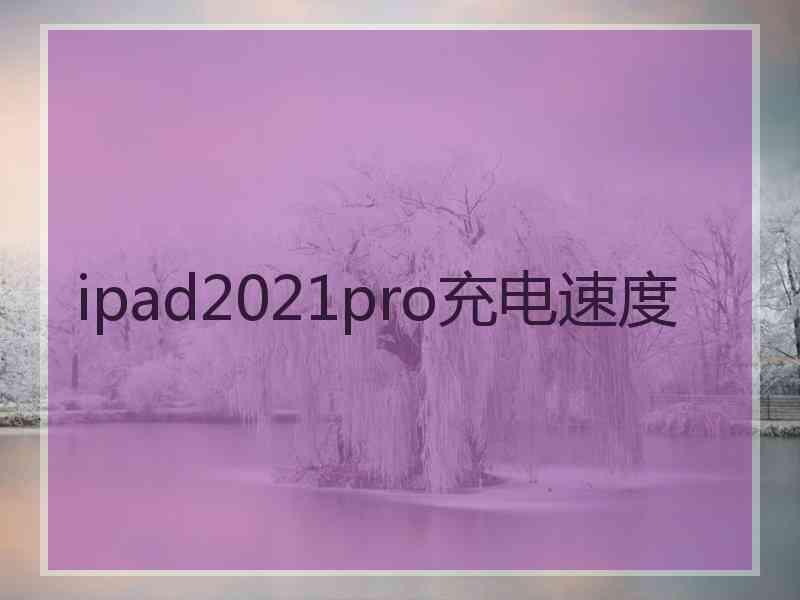 ipad2021pro充电速度