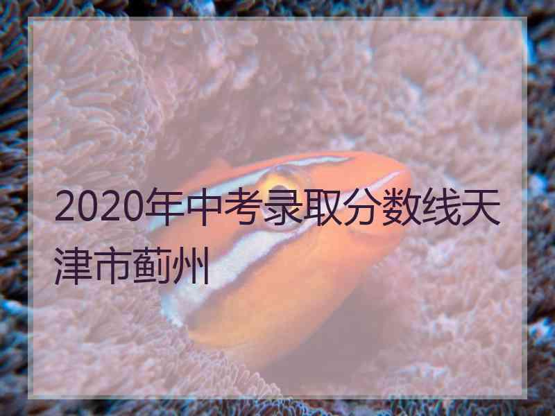 2020年中考录取分数线天津市蓟州