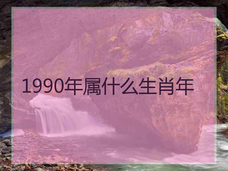 1990年属什么生肖年