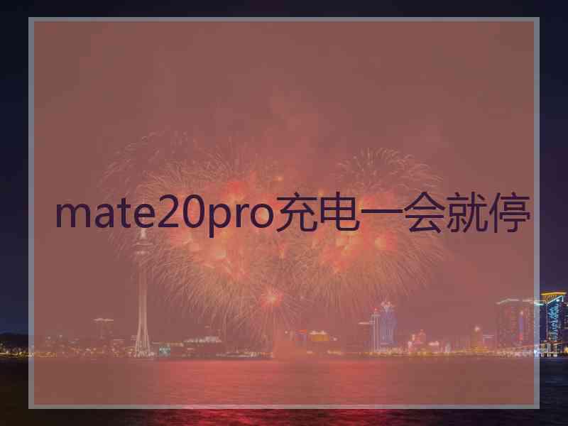 mate20pro充电一会就停