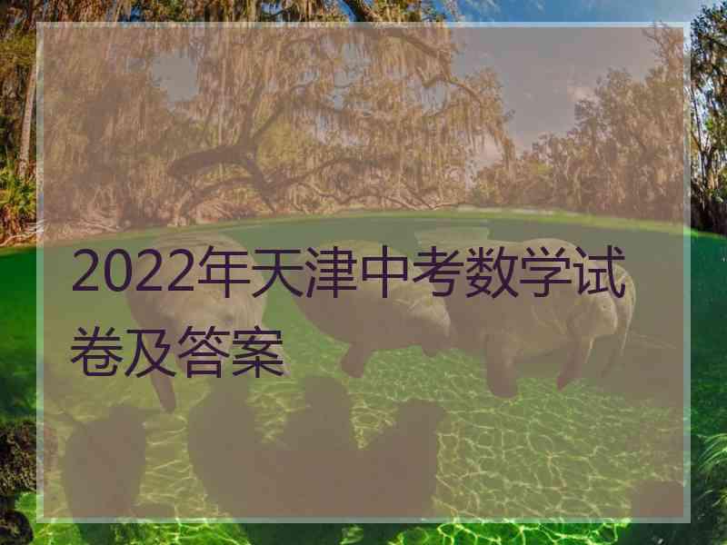 2022年天津中考数学试卷及答案