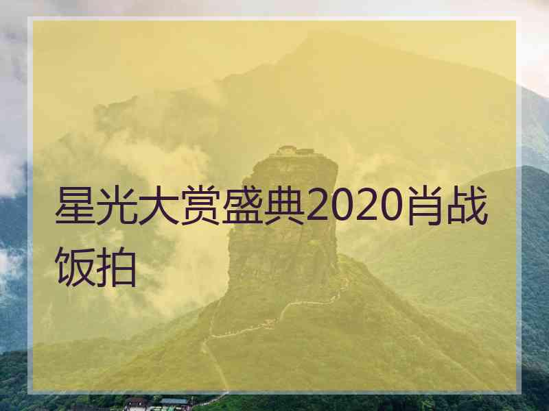 星光大赏盛典2020肖战饭拍