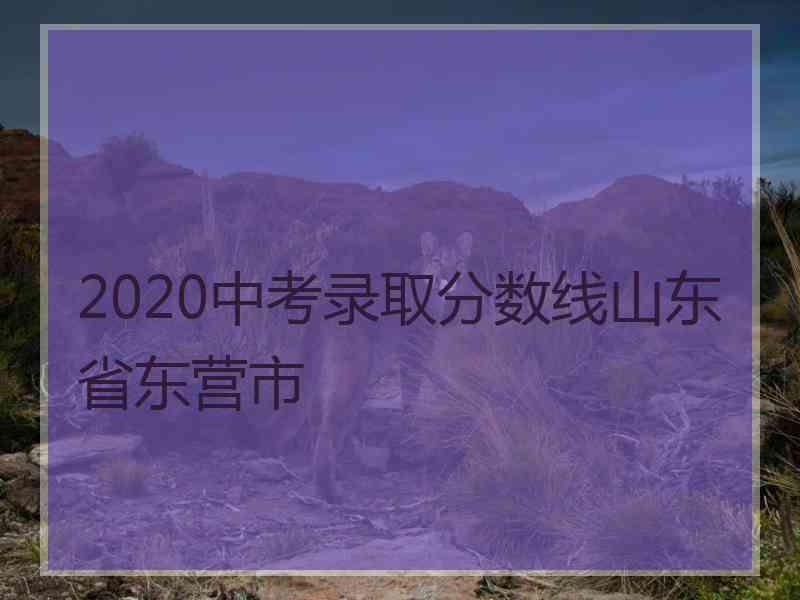 2020中考录取分数线山东省东营市