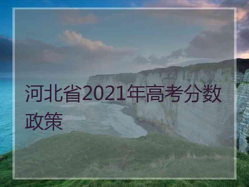 河北省2021年高考分数政策