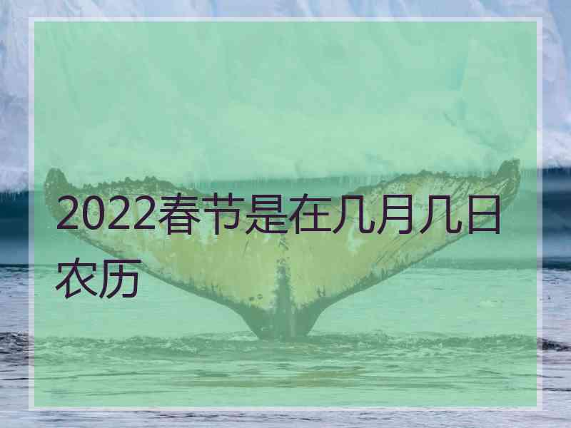 2022春节是在几月几日农历