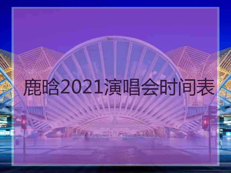 鹿晗2021演唱会时间表