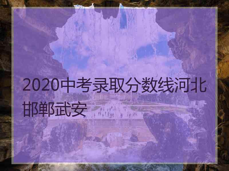 2020中考录取分数线河北邯郸武安