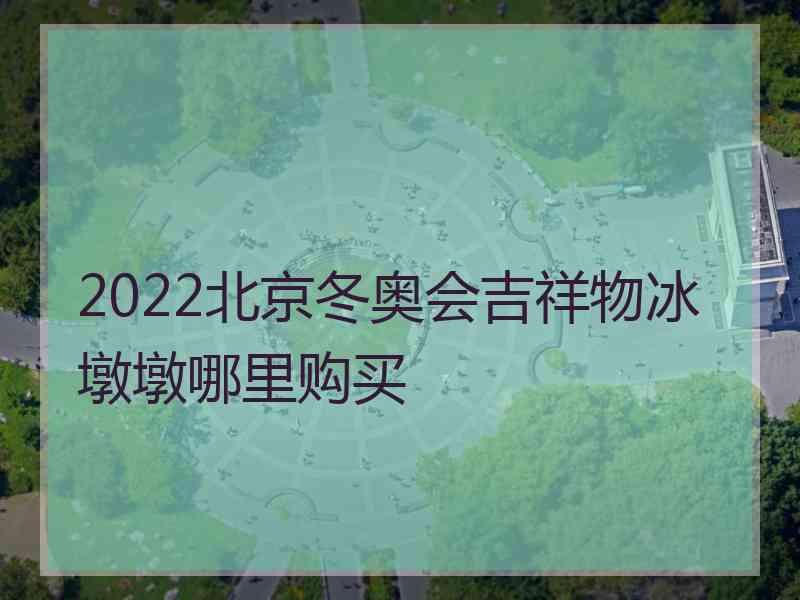 2022北京冬奥会吉祥物冰墩墩哪里购买