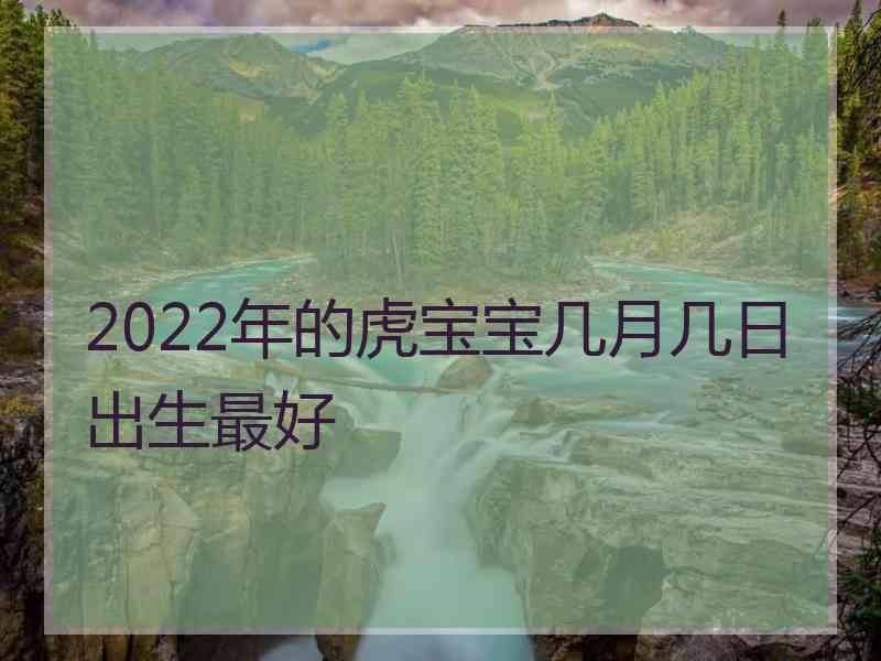 2022年的虎宝宝几月几日出生最好