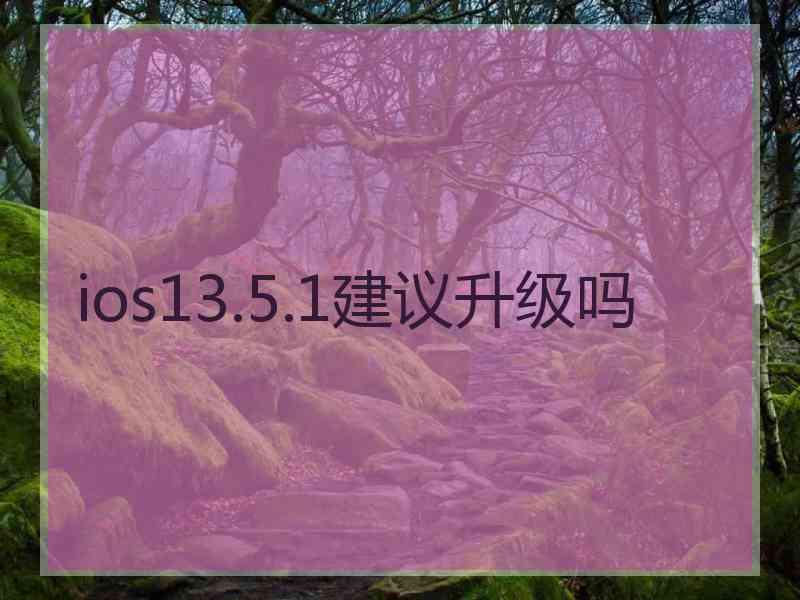 ios13.5.1建议升级吗