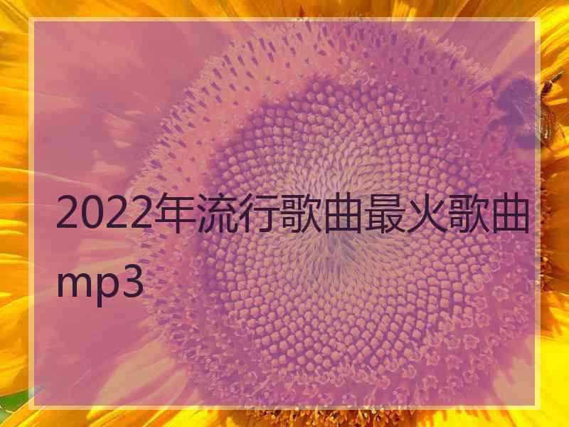 2022年流行歌曲最火歌曲mp3