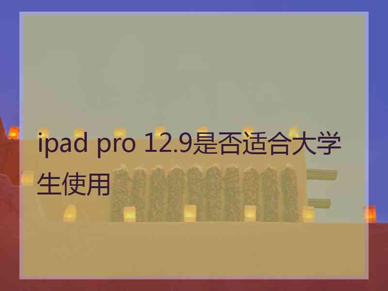 ipad pro 12.9是否适合大学生使用