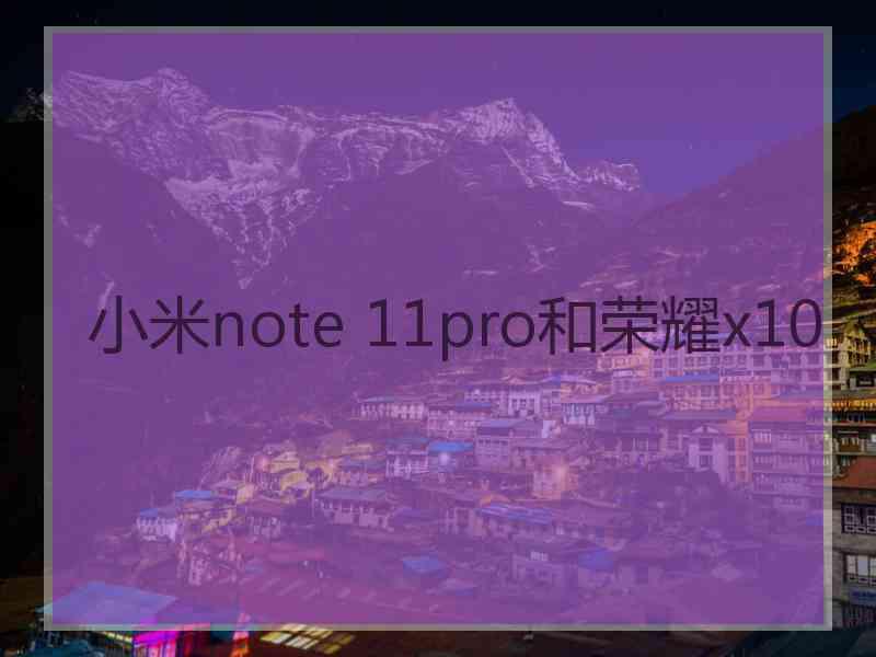 小米note 11pro和荣耀x10