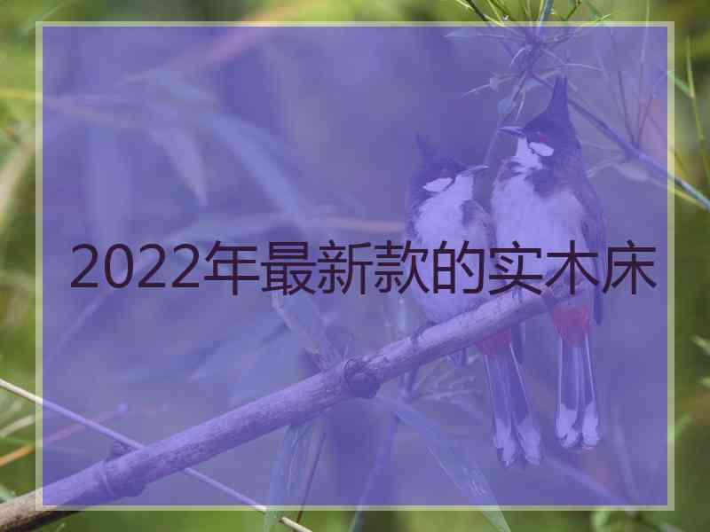 2022年最新款的实木床