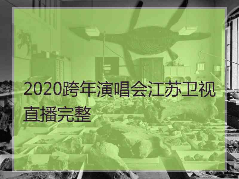 2020跨年演唱会江苏卫视直播完整