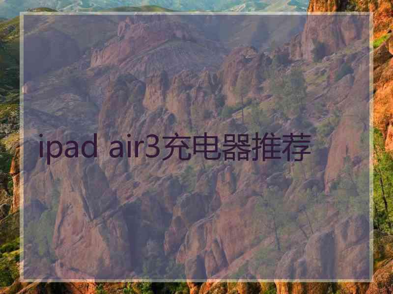 ipad air3充电器推荐