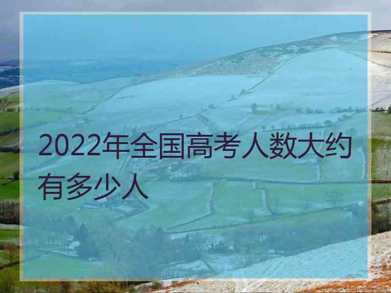 2022年全国高考人数大约有多少人