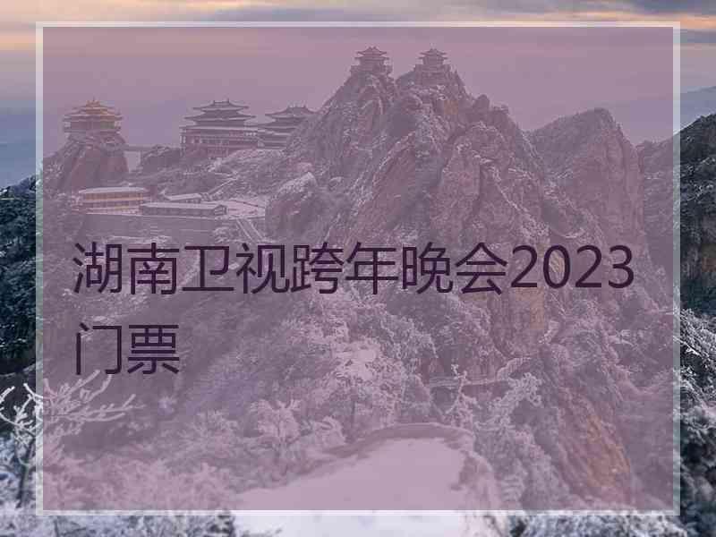 湖南卫视跨年晚会2023门票