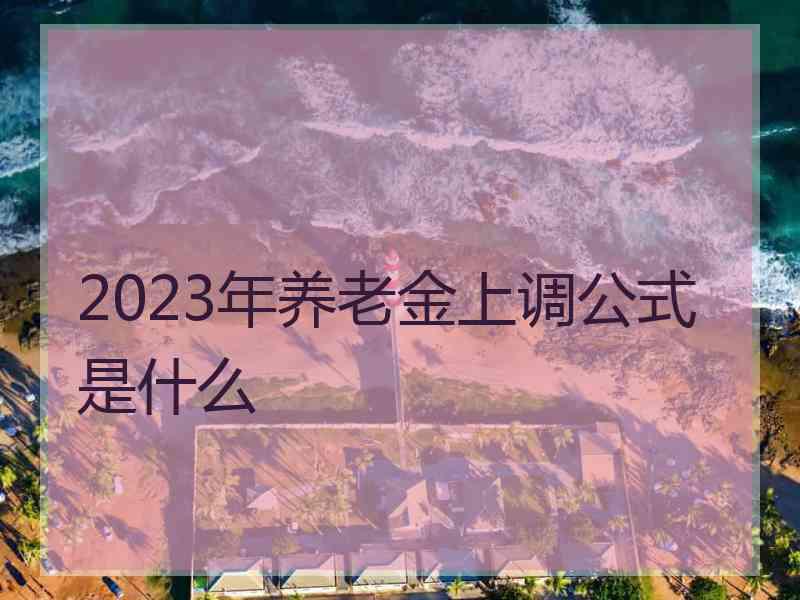 2023年养老金上调公式是什么