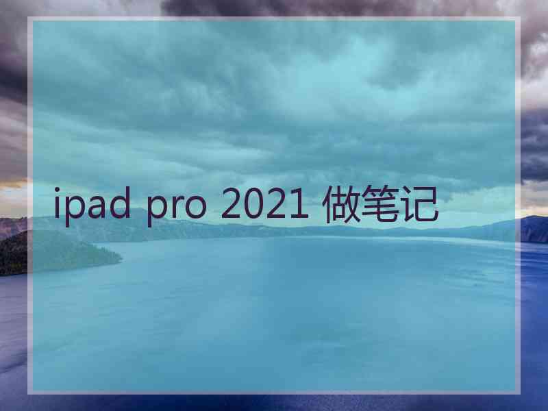 ipad pro 2021 做笔记