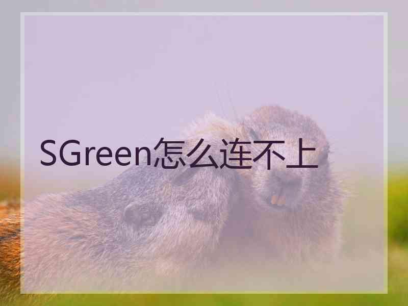 SGreen怎么连不上