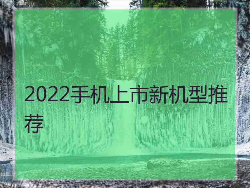 2022手机上市新机型推荐