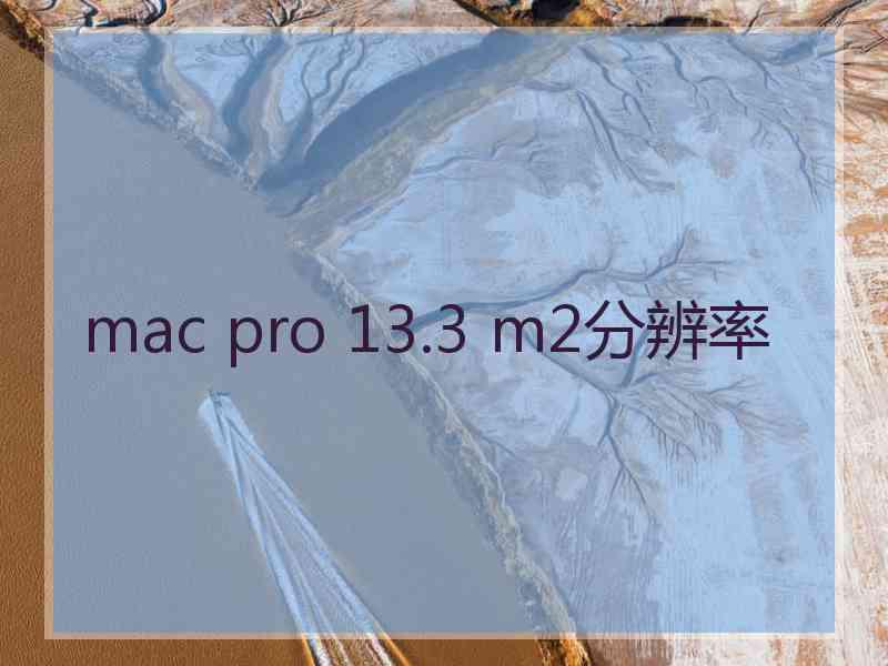 mac pro 13.3 m2分辨率