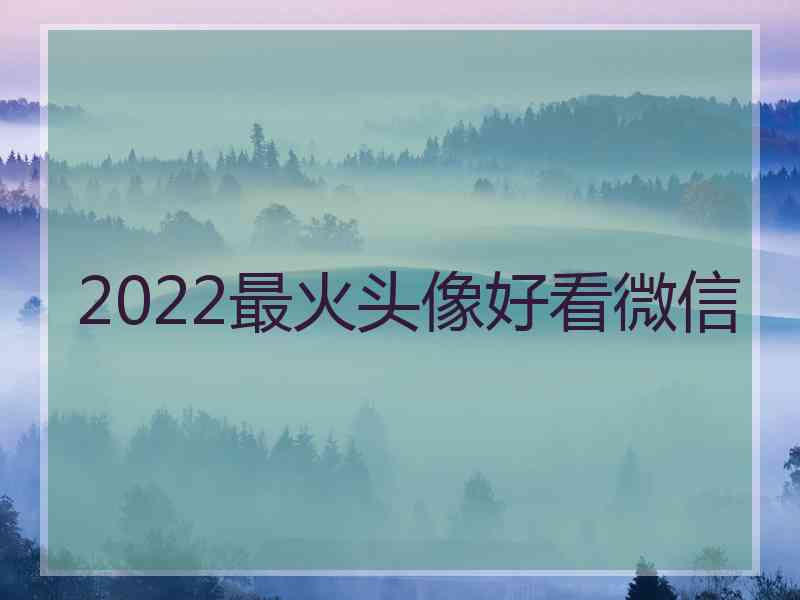 2022最火头像好看微信