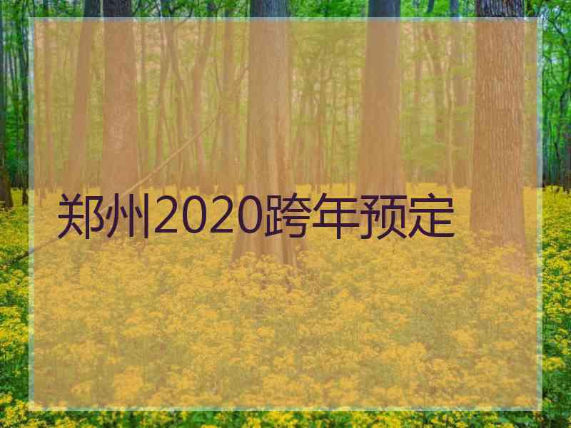 郑州2020跨年预定