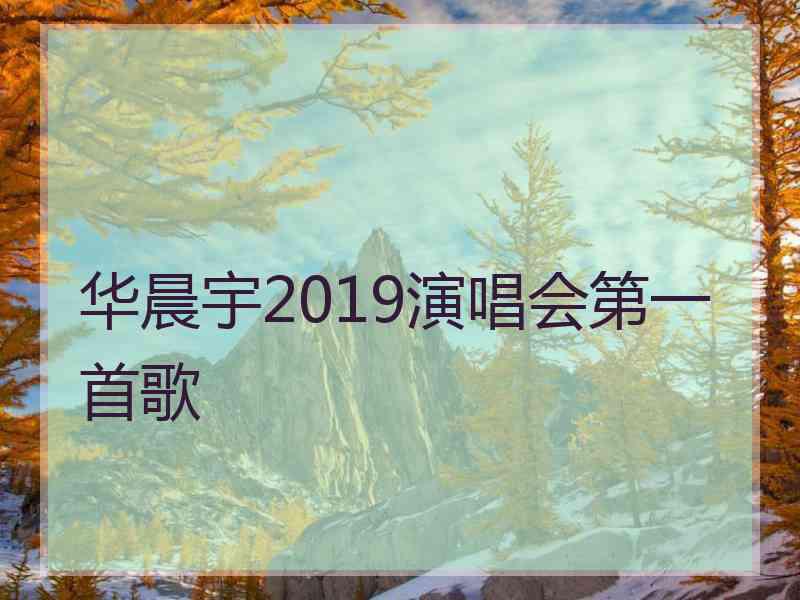 华晨宇2019演唱会第一首歌