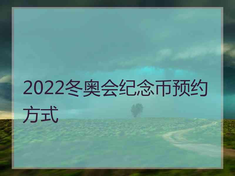 2022冬奥会纪念币预约方式