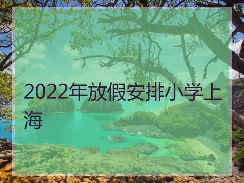 2022年放假安排小学上海