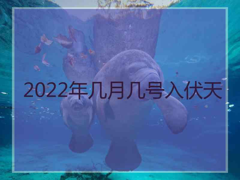 2022年几月几号入伏天