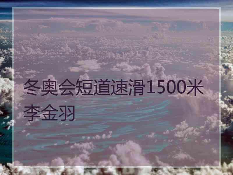 冬奥会短道速滑1500米李金羽