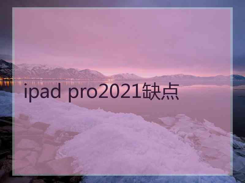 ipad pro2021缺点