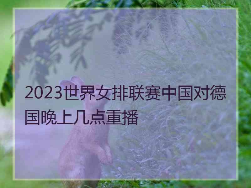 2023世界女排联赛中国对德国晚上几点重播