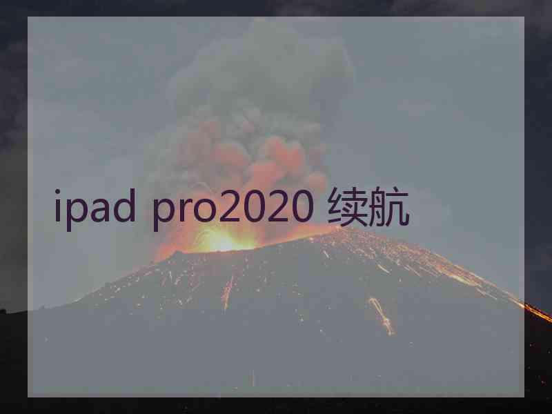 ipad pro2020 续航