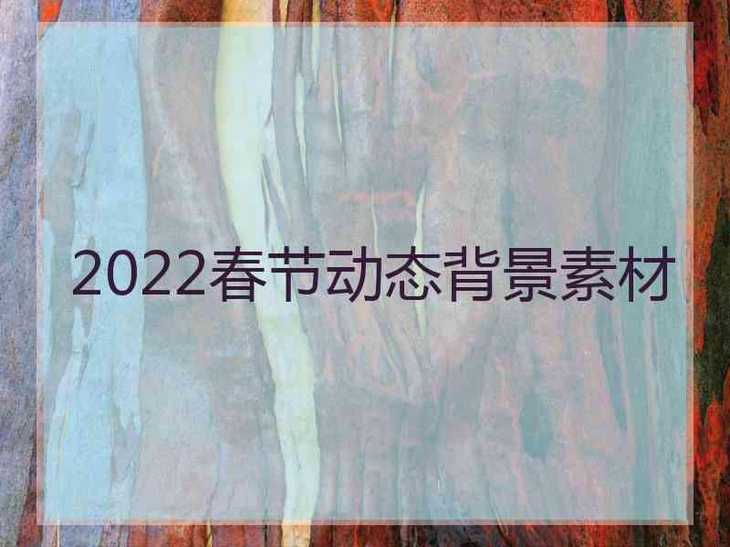 2022春节动态背景素材