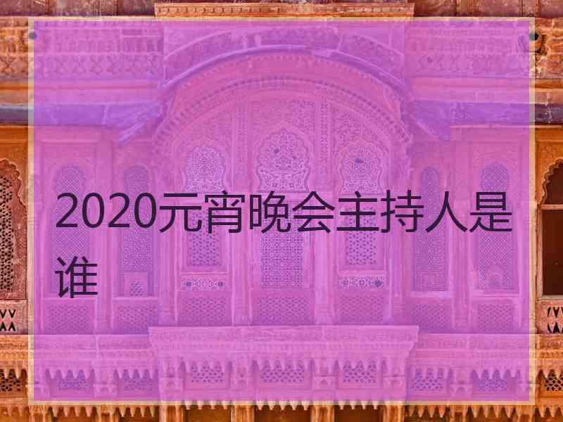 2020元宵晚会主持人是谁