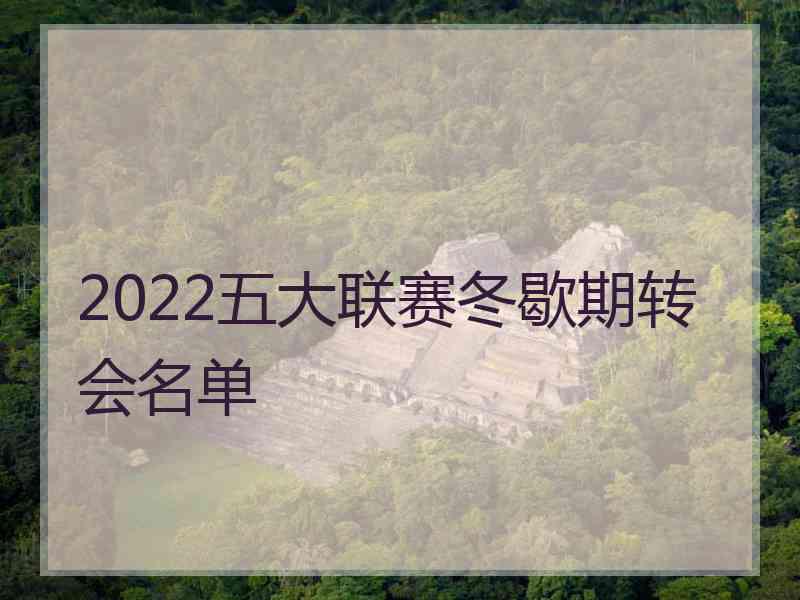 2022五大联赛冬歇期转会名单