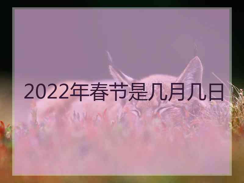 2022年春节是几月几日