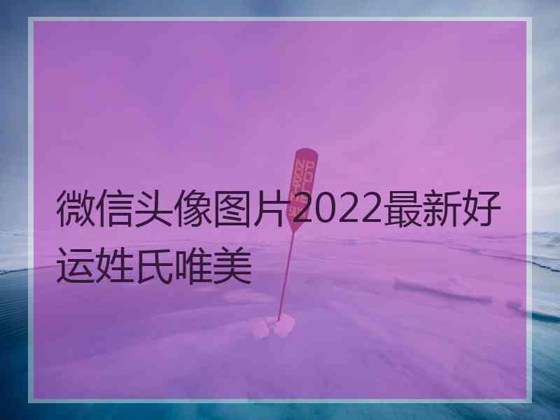 微信头像图片2022最新好运姓氏唯美