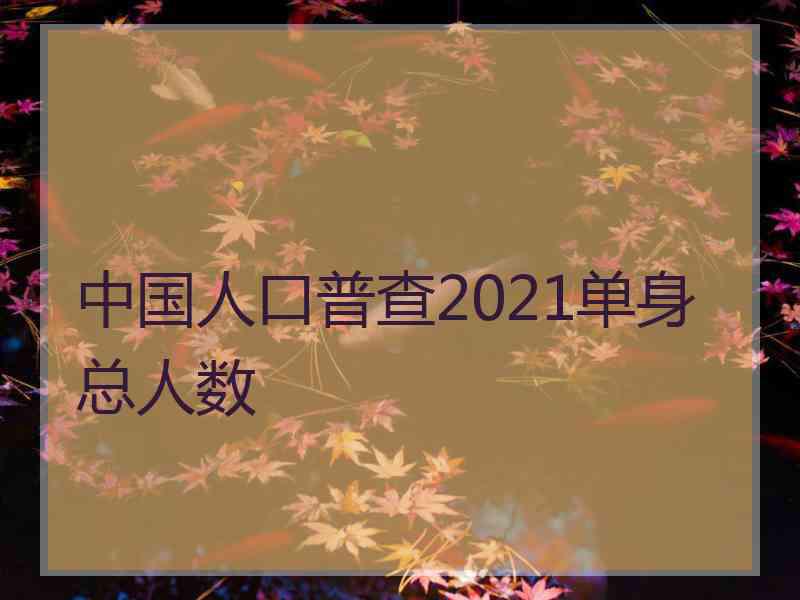 中国人口普查2021单身总人数