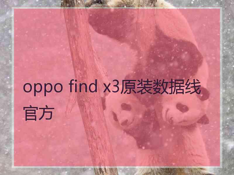 oppo find x3原装数据线官方