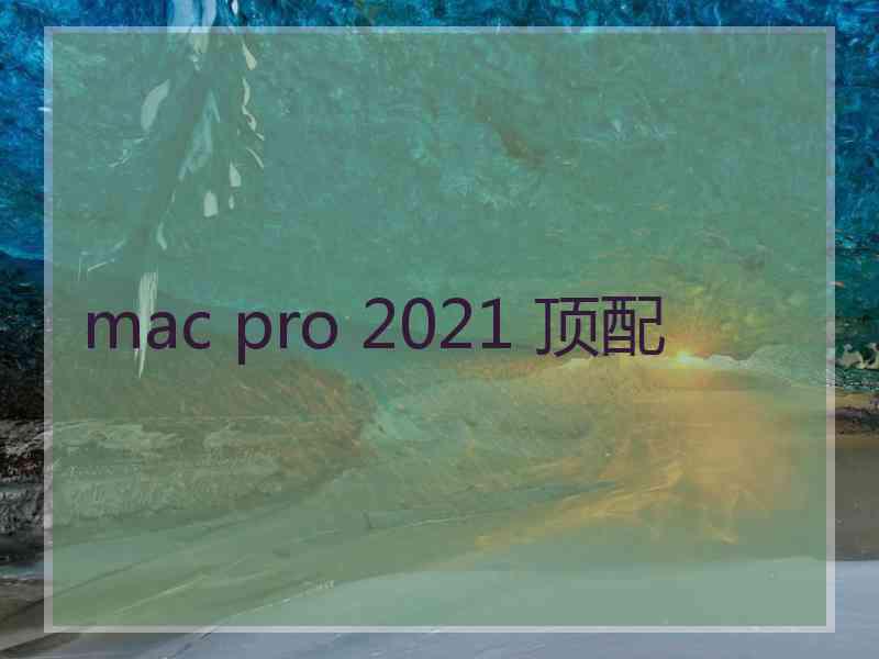 mac pro 2021 顶配