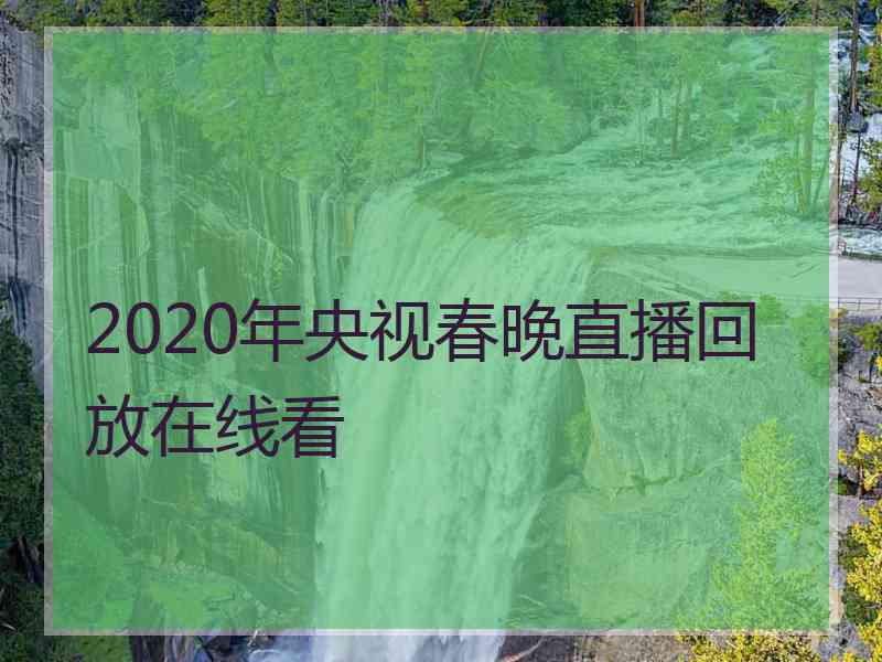 2020年央视春晚直播回放在线看