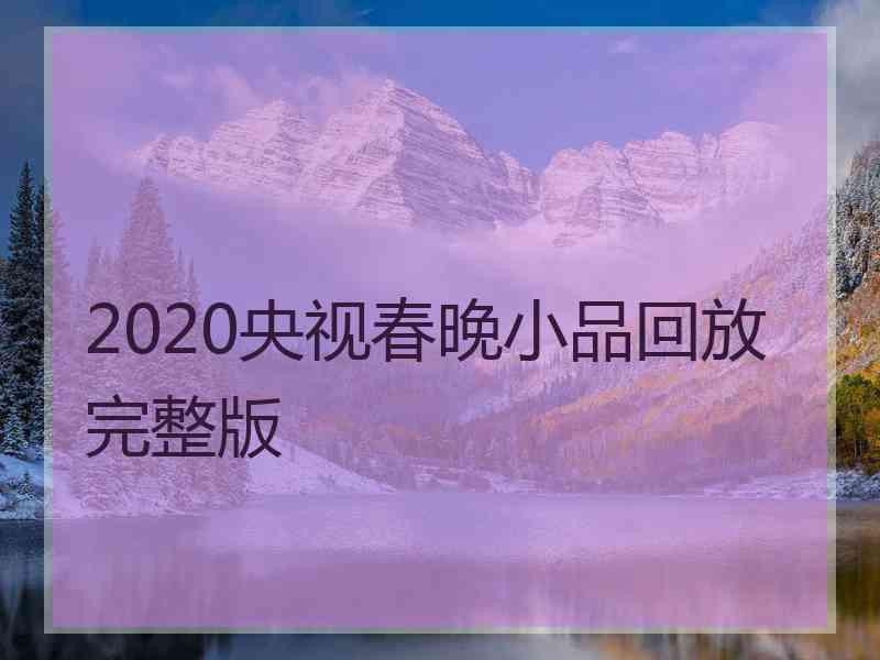 2020央视春晚小品回放完整版