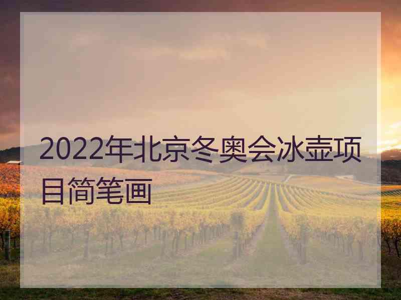 2022年北京冬奥会冰壶项目简笔画